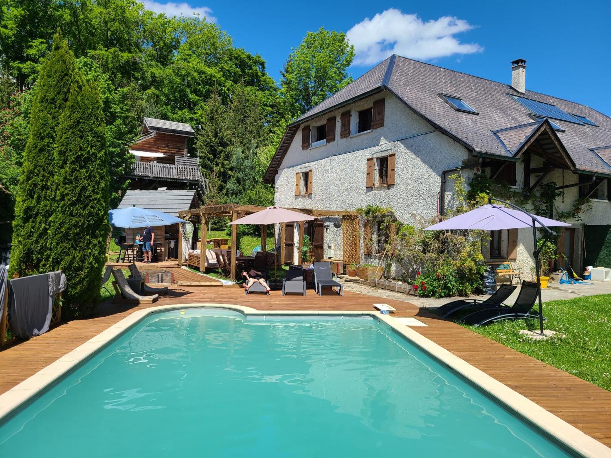 L'Oree Des Bornes-Appartement Avec Piscine Evires Exterior photo